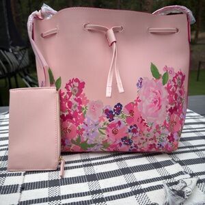Estee Lauder Pink Floral Tote Bag